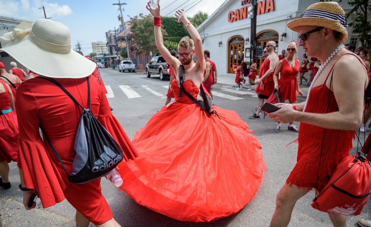 PHOTOS Hundreds come dressed to impress at Red Dress Run 2019