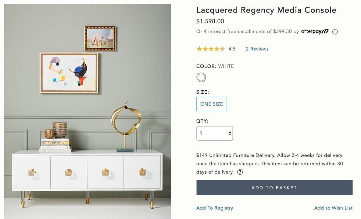 The very first Anthropologie Home Outlet Store is in Pittsburgh