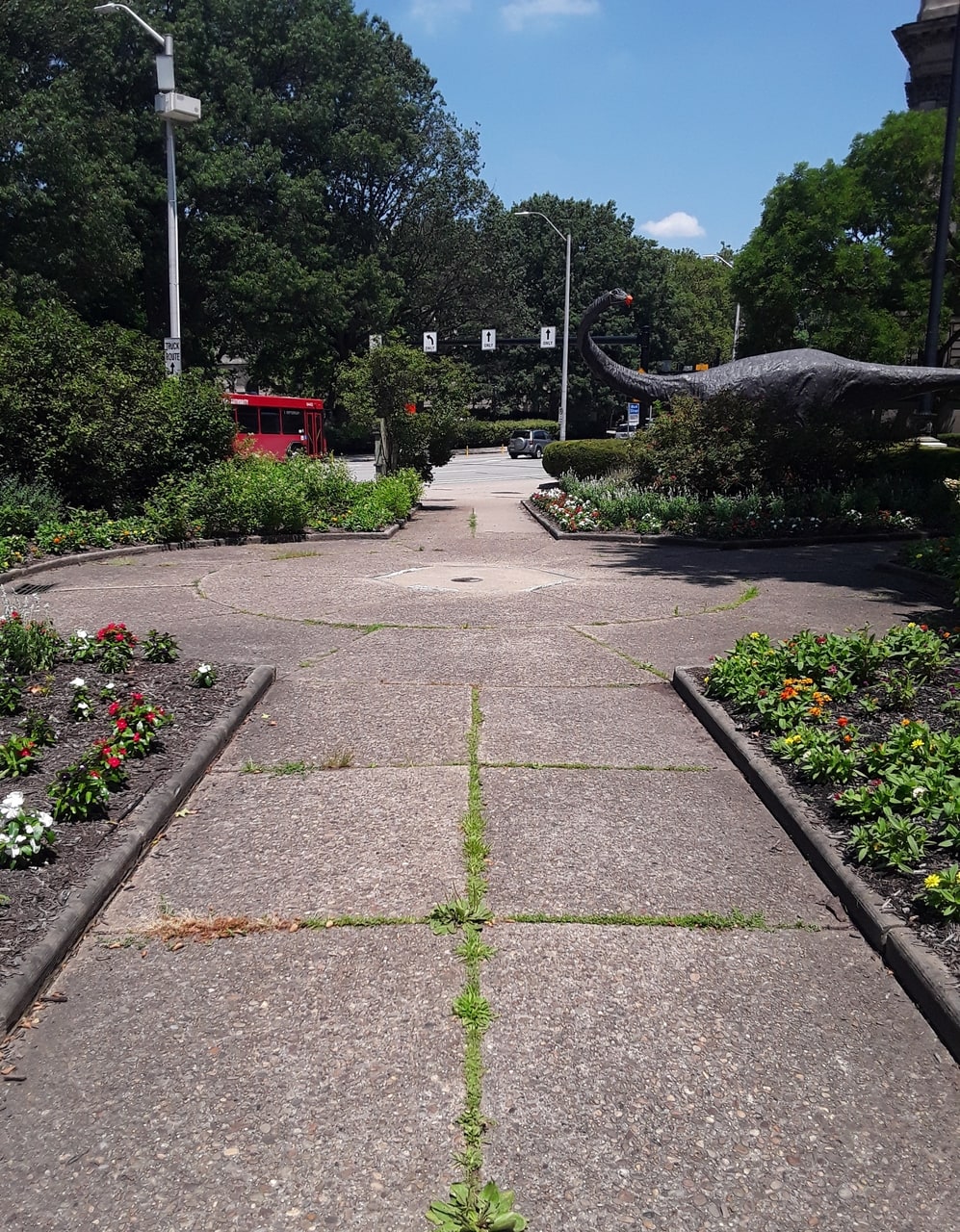 Located next to Dippy, this was the site of the Stephen Foster statue.